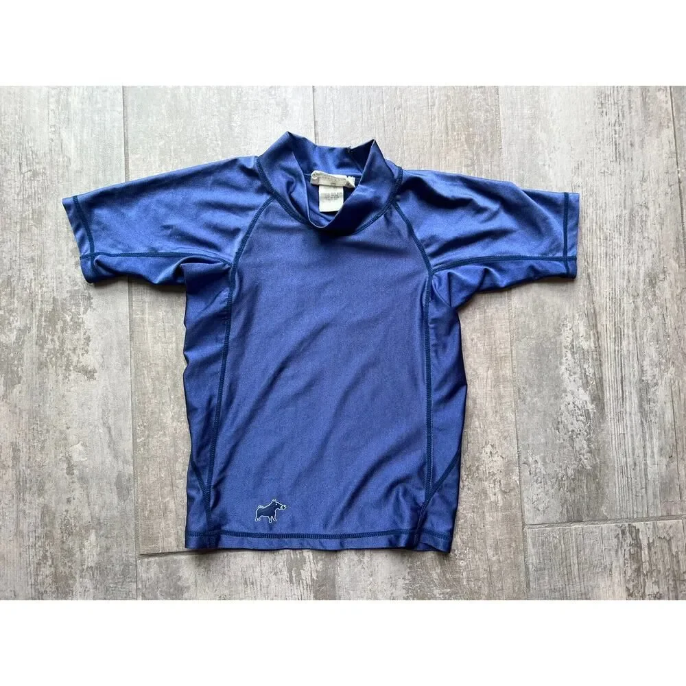 WES AND WILLY Toddler Boy Mock Neck Rash Guard SPF Sun Protection Swim Shirt 3T